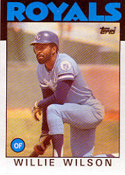 1986 Topps Baseball Cards      025      Willie Wilson
